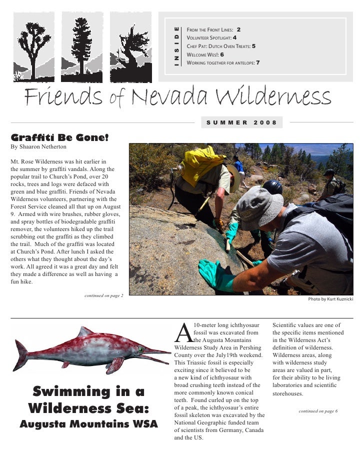 into the wilderness newsletter