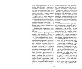 60
были переформированы в 15 пе-
хотных бригад (в т.ч. 1 тяжёлую, 5
лёгких и 6 горных). В числе пехот-
ных бригад появились лёгкие (для
действий на закрытой местности и
против партизан), а число горных
бригад увеличилось с 4 до 6.
В 2014-2016 гг. вдвое выросли
амфибийные силы – с 2-х МД и 1
БТбр до 3-х МД, 2-х МПД и 1 БТбр.
Также были вдвое увеличены
силы специальных операций – с 5
бригад и 2 полков до 9 бригад и 7
полков; часть бригад/полков ССО
вошли в состав АГ.
Полки армейской авиации пре-
образовывались в более мощные
бригады.
Были усилены формирования
разведки всех видов (в т.ч. БЛА и
электронной), управления, связи,
РЭБ и других видов обеспечения.
Столь масштабные организаци-
онные изменения не могут прохо-
дить гладко. В России, проведен-
ные в рекордно короткие сроки (за
год) изменения в организационно-
штатной структуре СВ (в первую
очередь – почти полное перефор-
мирование дивизий в бригады), со-
провождались серьёзными ошиб-
ками, которые исправляются в
настоящее время (уже восстанов-
лены 2 дивизии, и в 2016-2017 гг.
сформируют ещё 6). Китайское ру-
ководство учло эти ошибки. В бри-
гады были переформированы
только устаревшие бронетанковые
дивизии, а механизированные ди-
визии сохранились, их организа-
ция совершенствуется, в них по-
ступает новейшее вооружение.
Предыдущие реформы структуры
СВ Китай осуществлял постепен-
но. Порой это приводило к срыву
реформы, и она не доводилась до
конца. Но сейчас Китай, с учётом
опыта России, имеет шанс реализо-
вать поставленные задачи при зна-
чительно меньшем количестве
ошибок.
Совершенствование организа-
ции соединений в НОАК осущест-
влялось лишь после серьёзных ис-
следований. На новые штаты
обычно переводилось одно соеди-
нение, которое интенсивно прове-
рялось на учениях в течение не-
скольких лет. Сейчас, например,
испытывается новый штат механи-
зированной дивизии на базе элит-
ной 112-й МД. В её боевом составе:
•	 334-й Мп на гусеничных БМ,
включающий 3 мб (по 31 БМП
ZBD-04А и 6 120-мм САО PLZ-
05А), 1 тб (31 танк ZTZ-99А),
артд-н с 18 122-мм СГ PLZ-07, зе-
нитная батарея с 6 35-мм ЗСУ
PGZ-09 и роты обеспечения;
•	 336-й Мп на гусеничных БМ
имещий 2 мб (по 31 БМП ZBD-
04А и 6 САО PLZ-05А), 2 тб (по
31 танку ZTZ-99А), артд-н с 18
СГ PLZ-07, зенитная батарея с 6
ЗСУ PGZ-09 и роты обеспече-
ния;
•	 335-й Мп на колёсных БМ, вклю-
чающий 3 лмб (по 31 БМП ZBL-
 
