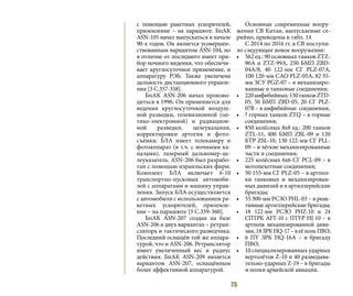 75
с помощью ракетных ускорителей,
приземление – на парашюте. БпАК
ASN-105 начал выпускаться в начале
90-х годов. Он является усовершен-
ствованным вариантом ASN-104, но
в отличие от последнего имеет при-
бор ночного видения, что обеспечи-
вает круглосуточное применение, и
аппаратуру РЭБ. Также увеличена
дальность дистанционного управле-
ния [3 C.357-358].
БпАК ASN-206 начал произво-
диться в 1996. Он применяется для
ведения круглосуточной воздуш-
ной разведки, телевизионной (оп-
тико-электронной) и радиацион-
ной разведки, целеуказания,
корректировки артогня и фото-
съёмки. БЛА имеет телекамеру и
фотоаппарат (в т.ч. с ночными ка-
налами), лазерный дальномер-це-
леуказатель. ASN-206 был разрабо-
тан с помощью израильских фирм.
Комплект БЛА включает 6-10
транспортно-пусковых автомоби-
лей с аппаратами и машину управ-
ления. Запуск БЛА осуществляется
с автомобиля с использованием ра-
кетных ускорителей, приземле-
ние – на парашюте [3 C.359-360].
БпАК ASN-207 создан на базе
ASN-206 в двух вариантах – ретран-
слятора и тактического разведчика.
Последний оснащён той же аппара-
турой, что и ASN-206. Ретранслятор
имеет увеличенный вес и радиус
действия. БпАК ASN-209 является
вариантом ASN-207, оснащённым
более эффективной аппаратурой.
Основные современные воору-
жения СВ Китая, выпускаемые се-
рийно, приведены в табл. 14
С 2014 по 2016 гг. в СВ поступи-
ло следующее новое вооружение:
•	 562 ед.: 90 основных танков ZTZ-
96А и ZTZ-99А, 250 БМП ZBD-
04А/8, 40 122-мм СГ PLZ-07А,
100 120-мм САО PLZ-05А, 82 35-
мм ЗСУ PGZ-07 – в механизиро-
ванные и танковые соединения;
•	 220амфибийных:150танковZTD-
05, 50 БМП ZBD-05, 20 СГ PLZ-
07B – в амфибийные соединения;
•	 ? горных танков ZTQ – в горные
соединения;
•	 850 колёсных 8х8 ед.: 200 танков
ZTL-11, 400 БМП ZBL-09 и 120
БТР ZSL-10, 130 122-мм СГ PLL-
09 – в лёгкие механизированные
части и соединения;
•	 225 колёсных 6х6 СГ PCL-09 – в
мотопехотные соединения;
•	 50 155-мм СГ PLZ-05 – в артпол-
ки танковых и механизирован-
ных дивизий и в артиллерийские
бригады;
•	 55 300-мм РСЗО PHL-03 – в реак-
тивные артиллерийские бригады;
•	 18 122-мм РСЗО PHZ-10 и 24
СПТРК AFT-10 с ПТУР HJ-10 – в
артполк механизированной диви-
зии,18ЗРКHQ-17–веёполкПВО;
•	 6 ПУ ЗРК HQ-16A – в бригаду
ПВО;
•	 10 специализированных ударных
вертолётов Z-10 и 40 разведыва-
тельно-ударных Z-19 – в бригады
и полки армейской авиации.
 