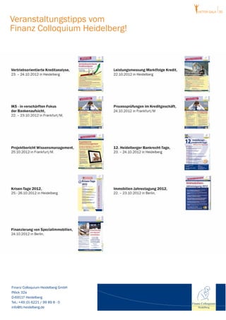 victor GALA 35

Veranstaltungstipps vom
Finanz Colloquium Heidelberg!




Finanz Colloquium Heidelberg GmbH
Plöck 32a
D-69117 Heidelberg
Tel.: +49 (0) 6221 / 99 89 8 - 0    Finanz Colloquium
info@fc-heidelberg.de                   Heidelberg
 