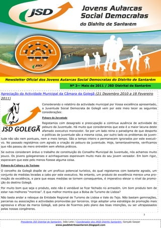 Newsletter JASD Santarém (MAIO2011)