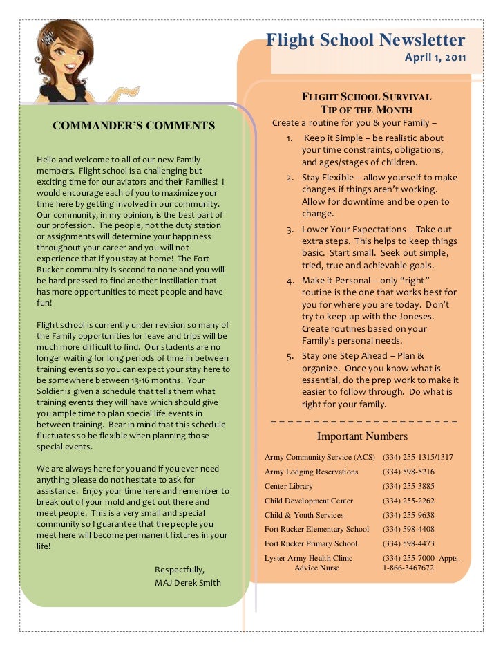 Newsletter March 2011