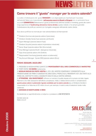 Newsletter Ottobre 2008