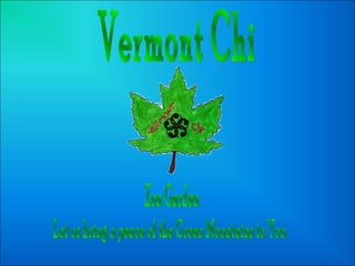 Vermont Chi Zen Garden Let us bring a peace of the Green Mountains to You 