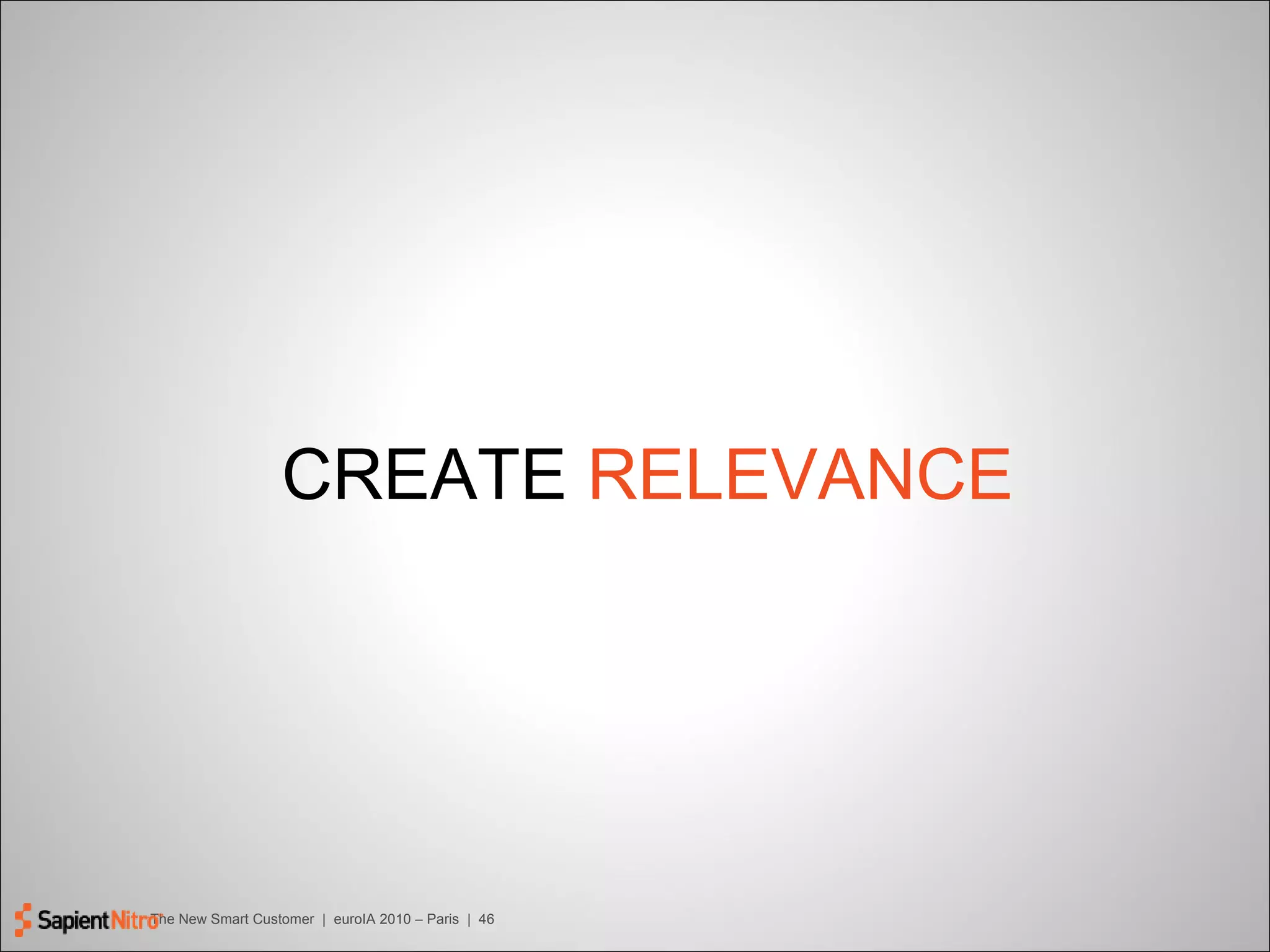 CREATE  RELEVANCE 