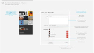 Funcionalidades de Arquivo
Use este campo para
adicionar colaboradores
neste painel.
Passe o mouse em cima do
cartão da Pasta e clique no
botão Editar. Você será
redirecionado para uma pagina
de edição
#
Dê um título
para sua pasta
Selecione quem pode ver esta Pasta
e as notícias slavas dentro dela
Escreva uma descrição
do monitoramento
Para sair ou retirar alguém
de uma pasta colaborativa
clique neste botão
Clique para apagar a Pasta e todas as
notícias salvas dentro dela
Salve as alterações
Como Editar uma Pasta de notícias
Na página de edição você
encontra algumas opções:
 