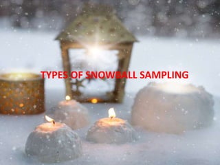 TYPES OF SNOWBALL SAMPLING
 