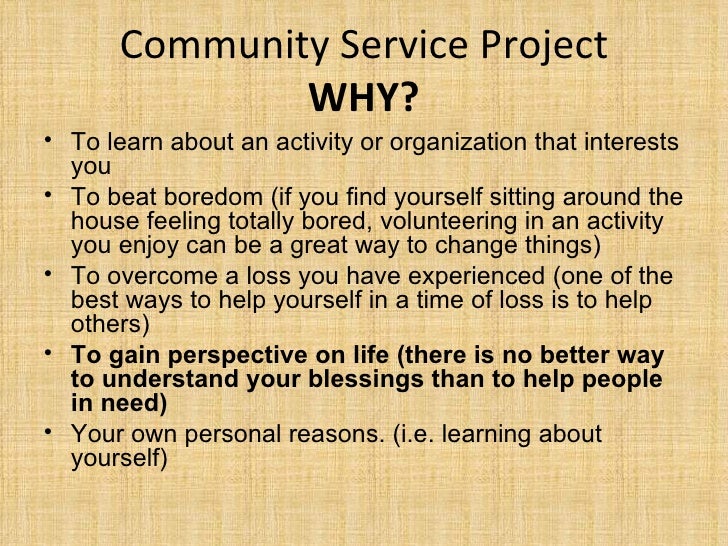 New Sophomore Community Service Ppt Fall 2009