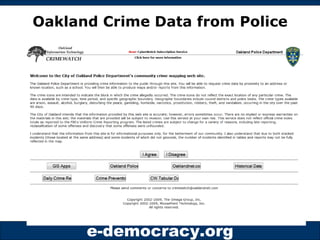 Oakland Crime Data from Police 