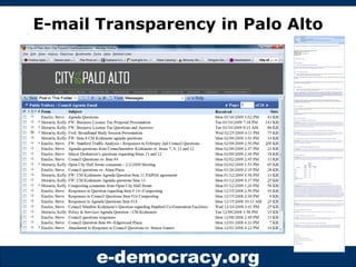 E-mail Transparency in Palo Alto 
