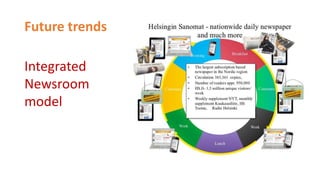Future trends
Integrated
Newsroom
model
 