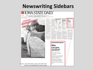 Newswriting Sidebars
 