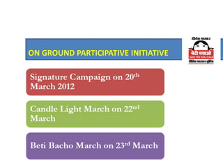 ON GROUND PARTICIPATIVE INITIATIVE
 