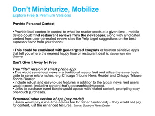 Digital Concepts to Serve the Newspaper Industry