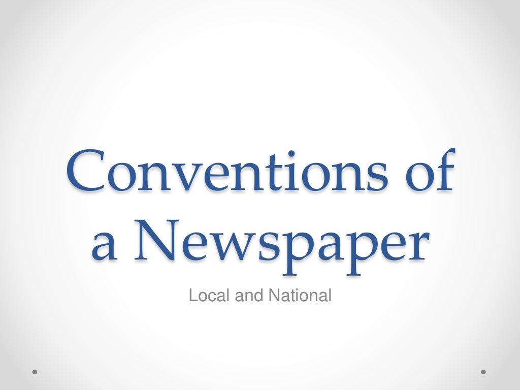 Newspaper conventions
