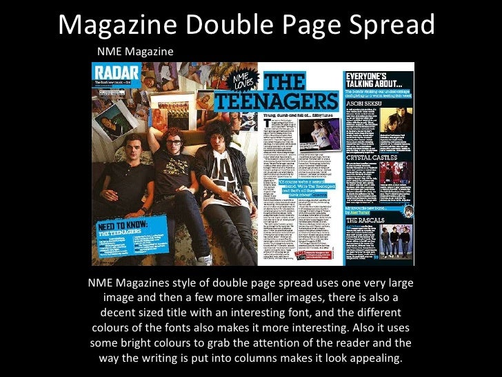 Analysis Of Newspaper Front Pages And Magazine Double Page Spreads