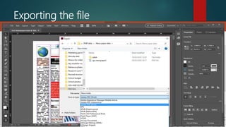 Exporting the file
Creating New
Click-01-File
Click+02-Export
 