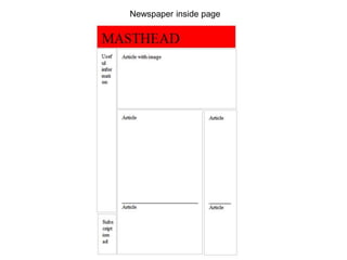 Newspaper inside page
 