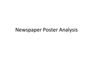 Newspaper Poster Analysis 