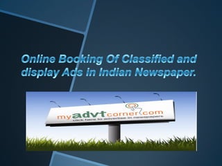  Book Newspaper Classified Ads in India