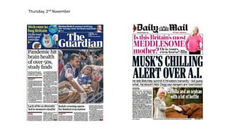 Thursday, 2nd November
 