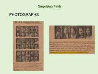 PHOTOGRAPHS
Surprising FindsSurprising Finds
 
