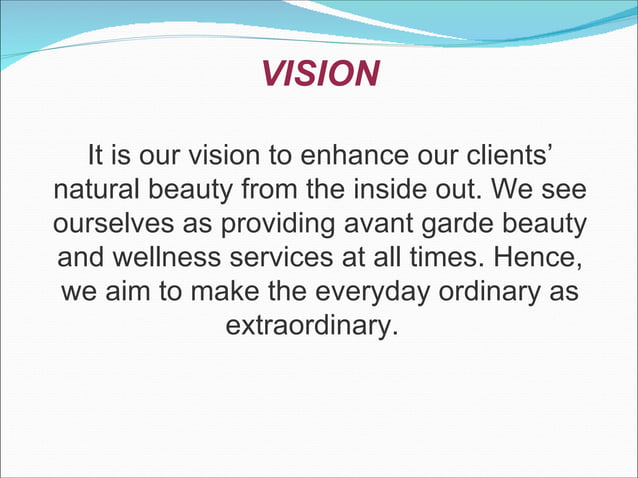New Spa Presentation