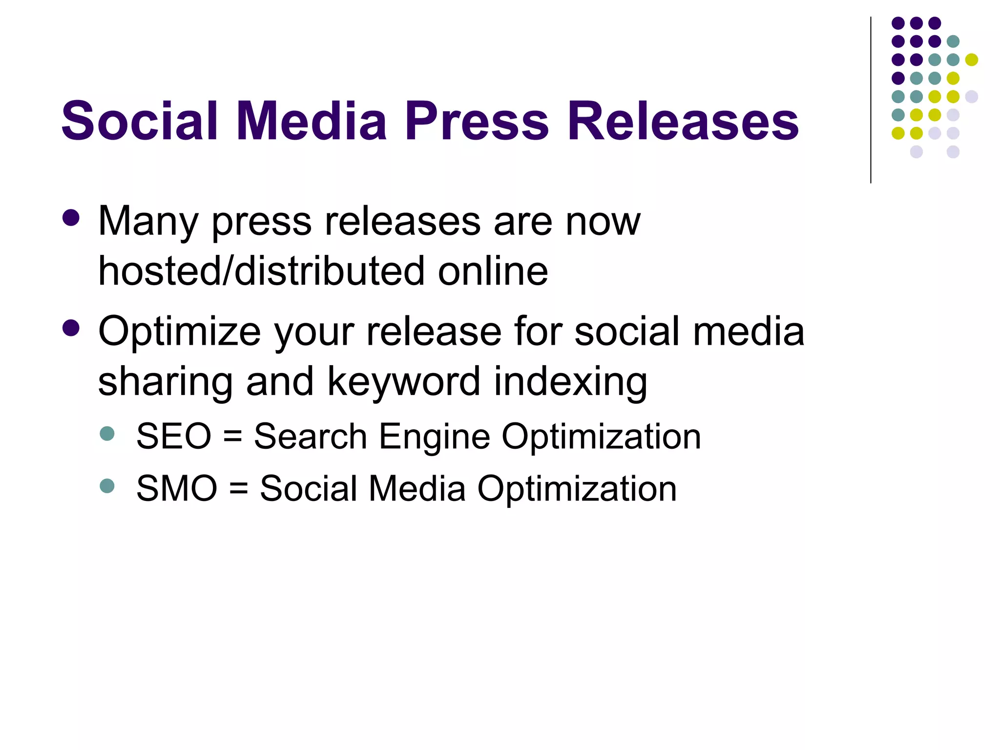 Case Study
• A social gaming company
announces plans to develop
“next-generation virtual
world”
– Media coverage follows
– Some articles follow the
narrative/messaging of the
press release
– Some articles about the
larger phenomena of virtual
reality started to include this
news as part of (but not the
main focus of) the narrative
 