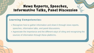 News Reports, Speeches, and Panel Discussion | PDF