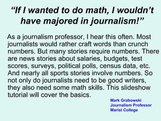 Math 4 Journalists | PPT