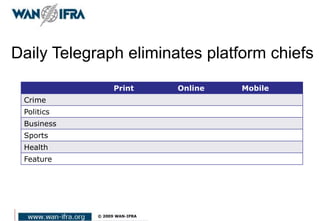 Daily Telegraph eliminates platform chiefs
Print Online Mobile
Crime
Politics
Business
Sports
Health
Feature
 