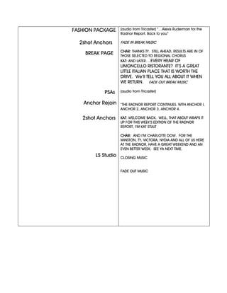 News script structure video | PDF