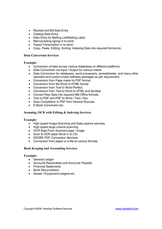 NewStar Software Services Service+Offerings