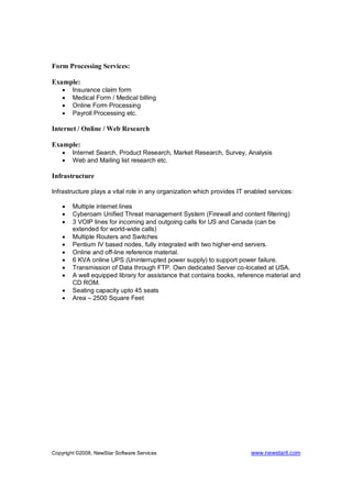 NewStar Software Services Service+Offerings