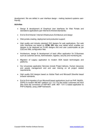 NewStar Software Services Service+Offerings