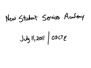 New Student Services Academy