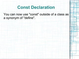 New Functions http://us.php.net/manual/en/migration52.functions.php 
