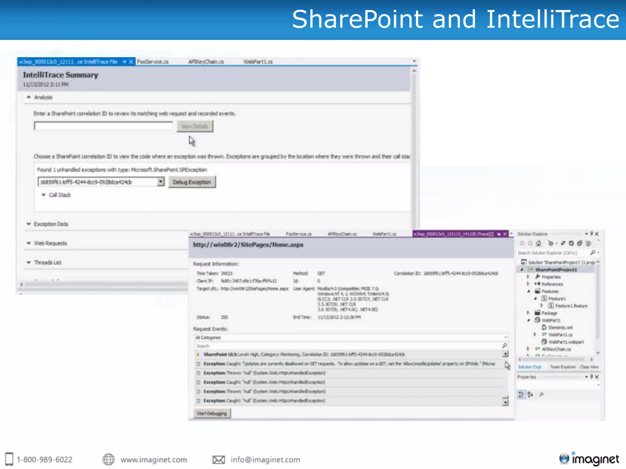SharePoint and IntelliTrace
 