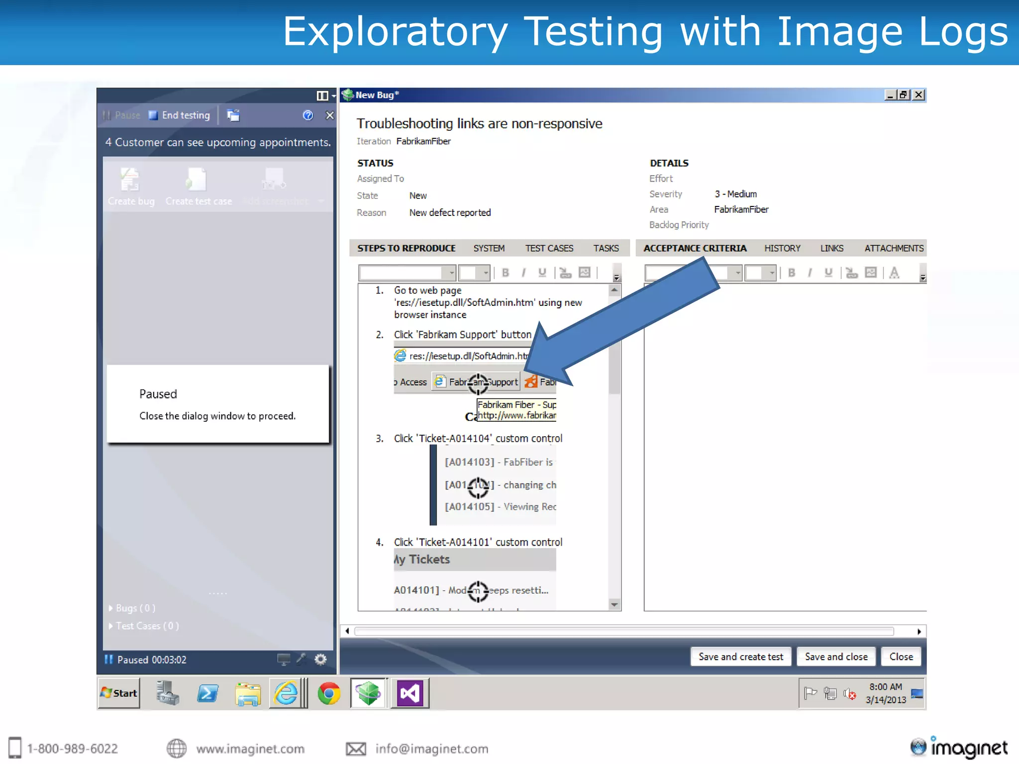 Exploratory Testing with Image Logs
 