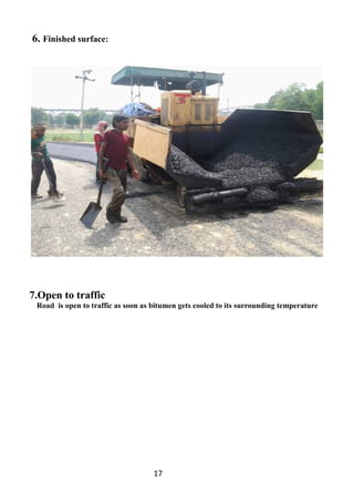ROAD CONSTRUCTION(BITUMEN) SUMMER TRAINING REPORT | PDF