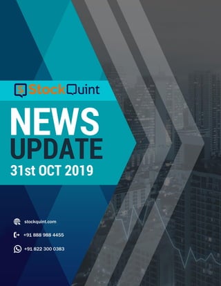 NEWS
UPDATE
31st OCT 2019
 