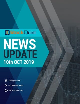 NEWS
UPDATE
10th OCT 2019
 