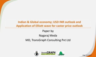Indian & Global economy; USD INR outlook and
Application of Elliott wave for castor price outlook
Paper by
Nagaraj Meda
MD...