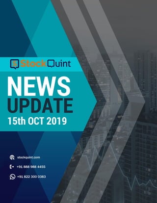 NEWS
UPDATE
15th OCT 2019
 