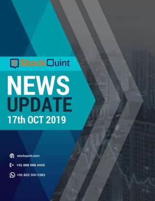 NEWS
UPDATE
17th OCT 2019
 