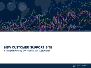 NEW CUSTOMER SUPPORT SITE
Changing the way we support our customers!
 