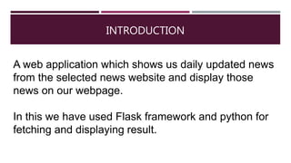 News web application | PPTX