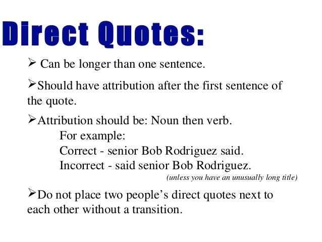direct quote