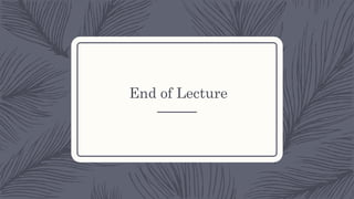 End of Lecture
 