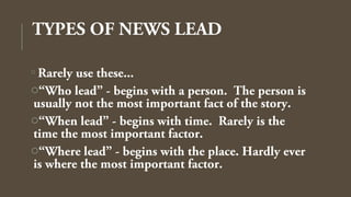 News writing 101 | PPT